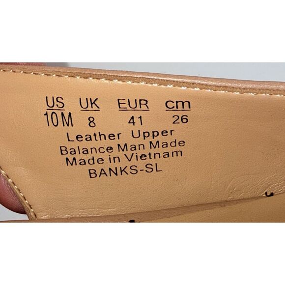 Naturalizer Banks Slingback Mule Low Heels Cap Toe Tan Black Leather Pointed 10 - Picture 15 of 16